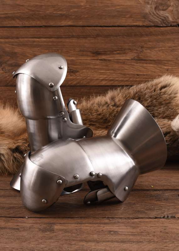 Milanese Plate Gauntlets, Hand-Forged Mitten Gauntlets, 2 mm Steel, Pair