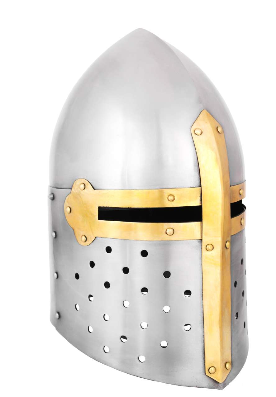 Medieval Sugarloaf Helmet – 14th Century Knight Armor, Hand Forged Steel Helmet for LARP & Reenactment