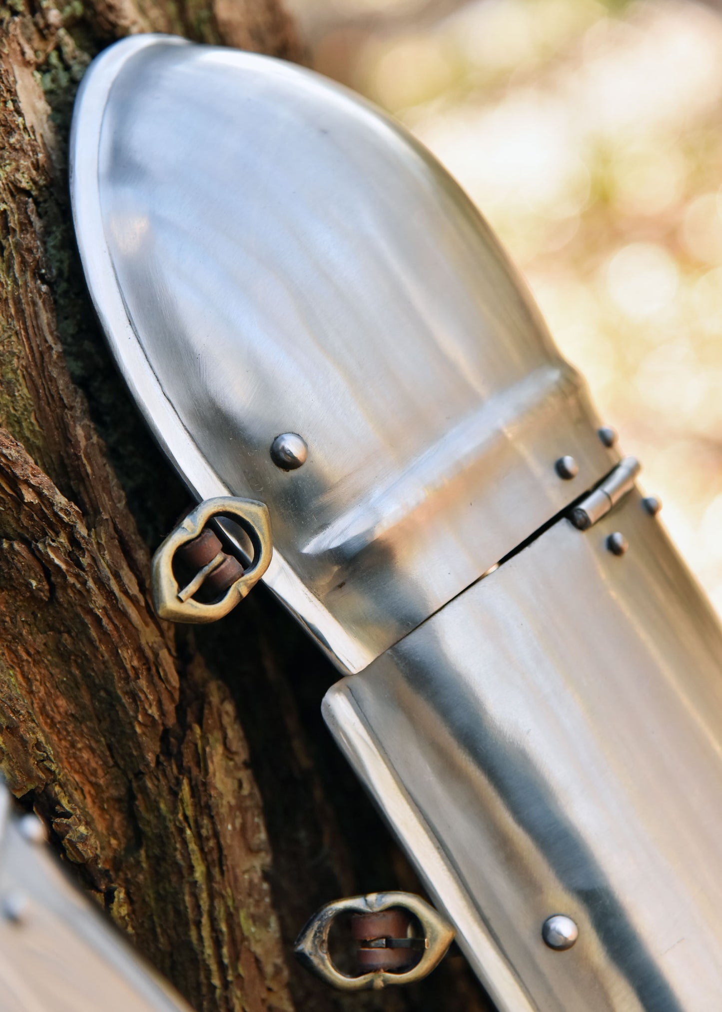 Folding Greaves, Leg Armour, Steel