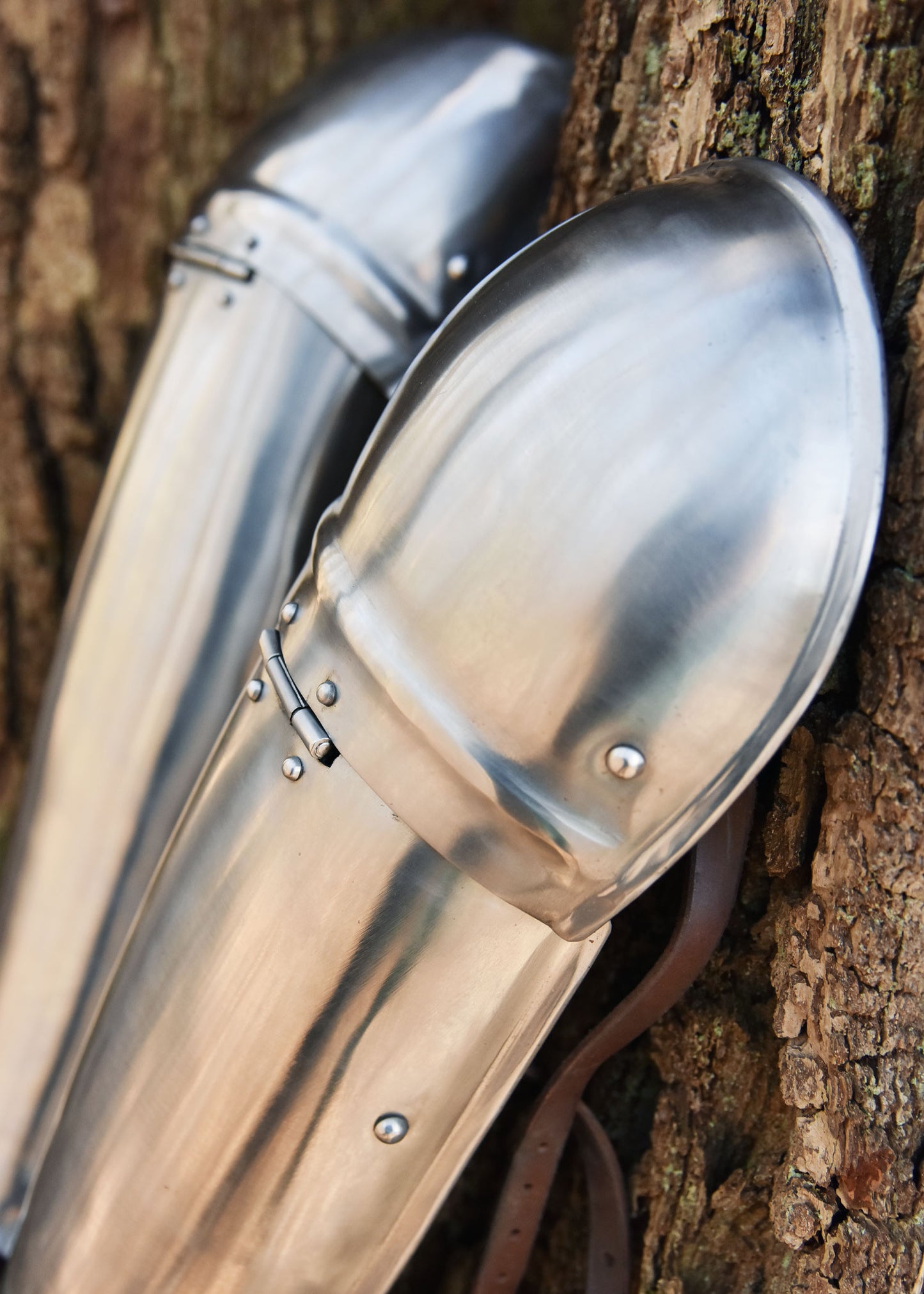 Folding Greaves, Leg Armour, Steel