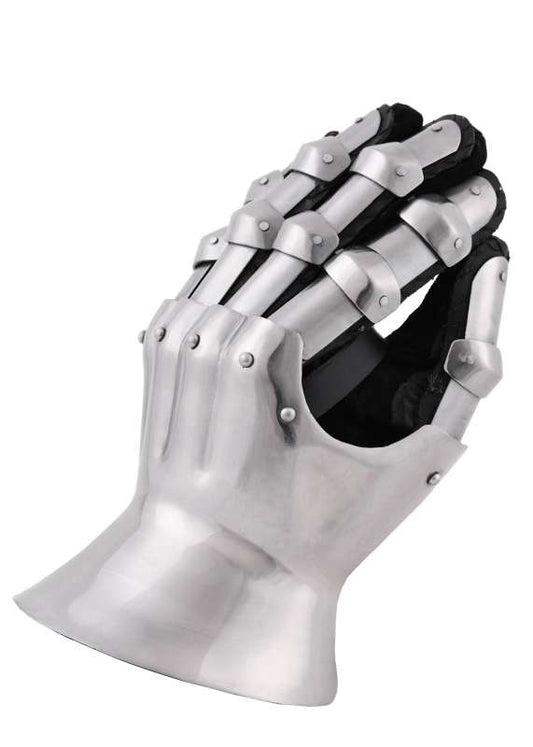 Medieval Hourglass Gauntlets, 14th C., 1.6 mm Steel, Plate Armour for the Hands