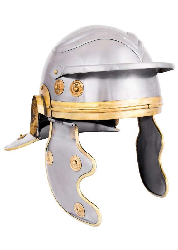 Roman Trooper helmet, steel, with soft cap