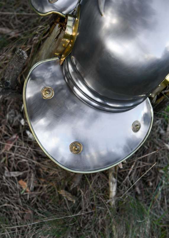 Roman Trooper helmet, steel, with soft cap