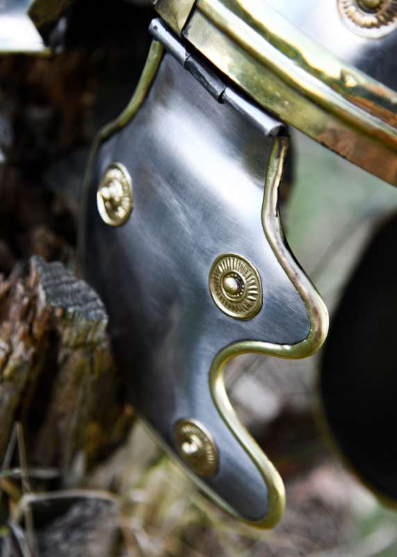 Roman Trooper helmet, steel, with soft cap