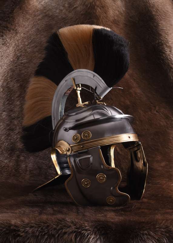 Roman Helmet Imperial Gallic -G- Weisenau, Steel, with Crest