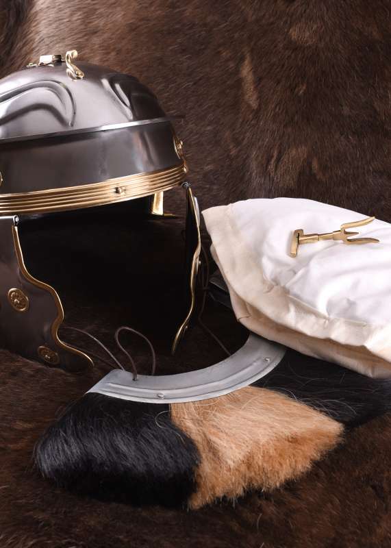 Roman Helmet Imperial Gallic -G- Weisenau, Steel, with Crest