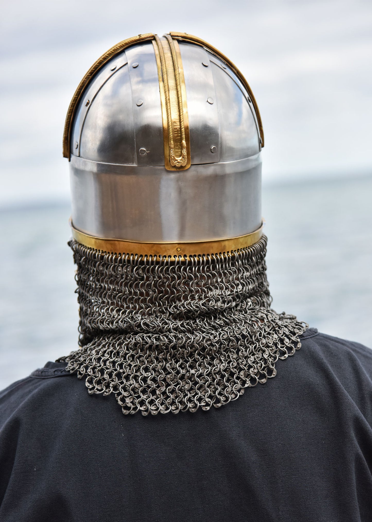 Coppergate Helmet, with riveted aventail, 1.6 mm steel