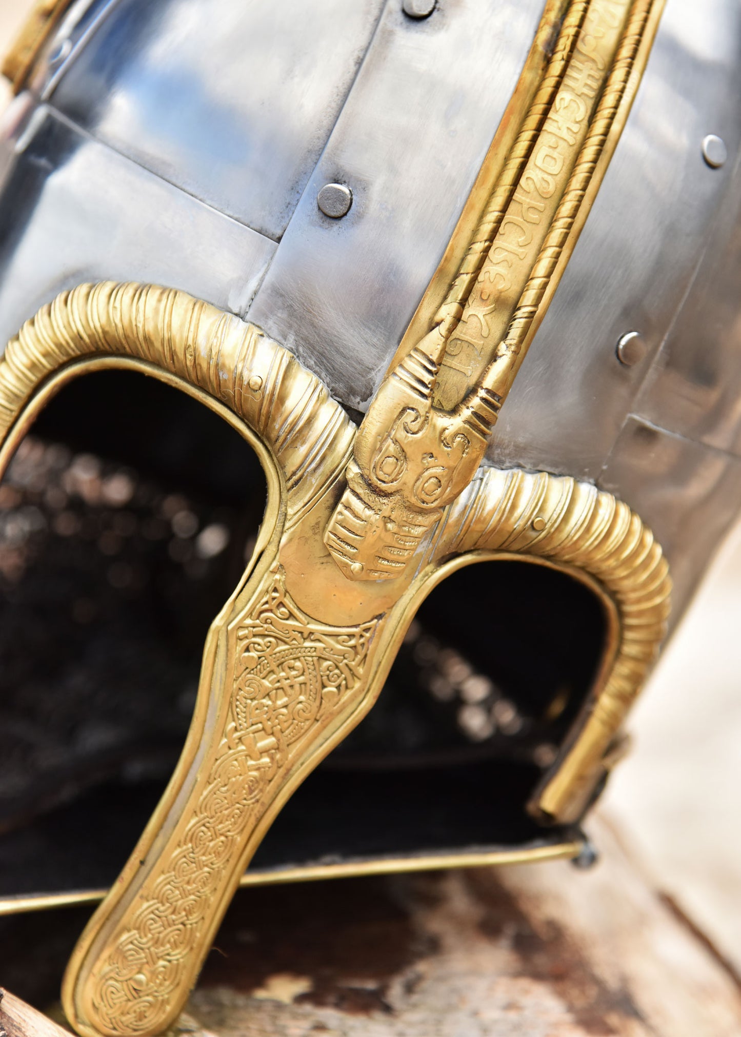 Coppergate Helmet, with riveted aventail, 1.6 mm steel