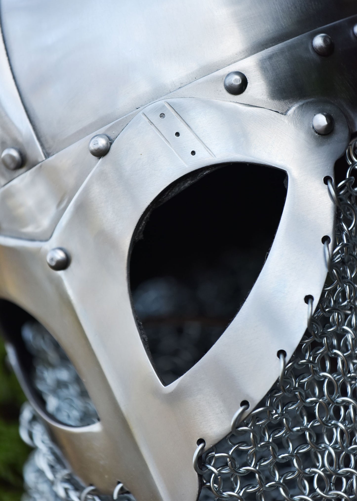 Viking spectical helmet, with aventail, 2 mm steel