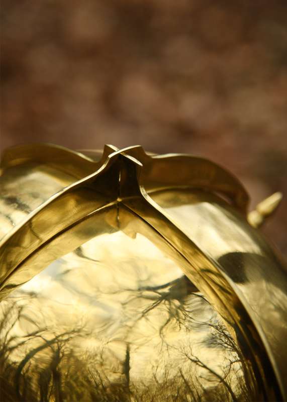 Auxiliary Infantry-helmet, von Gravert (Niederbieber), brass