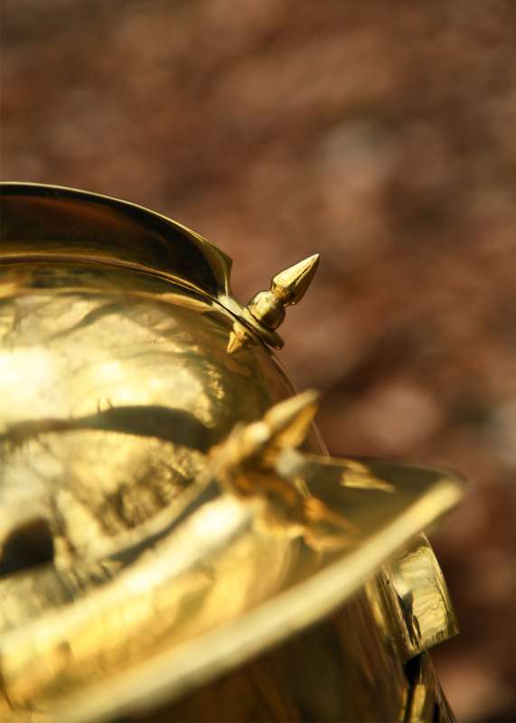 Auxiliary Infantry-helmet, von Gravert (Niederbieber), brass