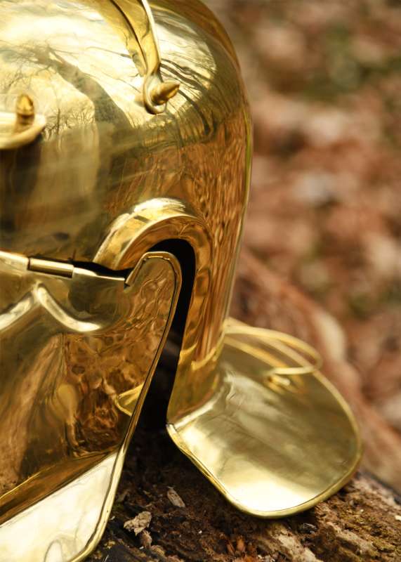 Auxiliary Infantry-helmet, von Gravert (Niederbieber), brass