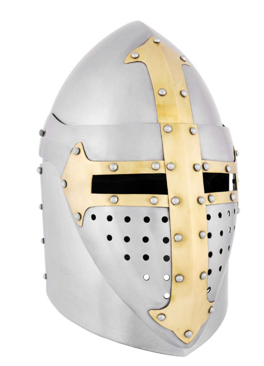 Sugarloaf Helm with hinged visor, 1.6 mm steel, polished