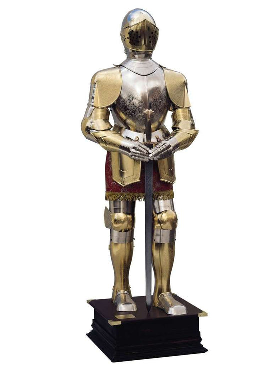 Charles V Knights Armour Gold Finish, Marto